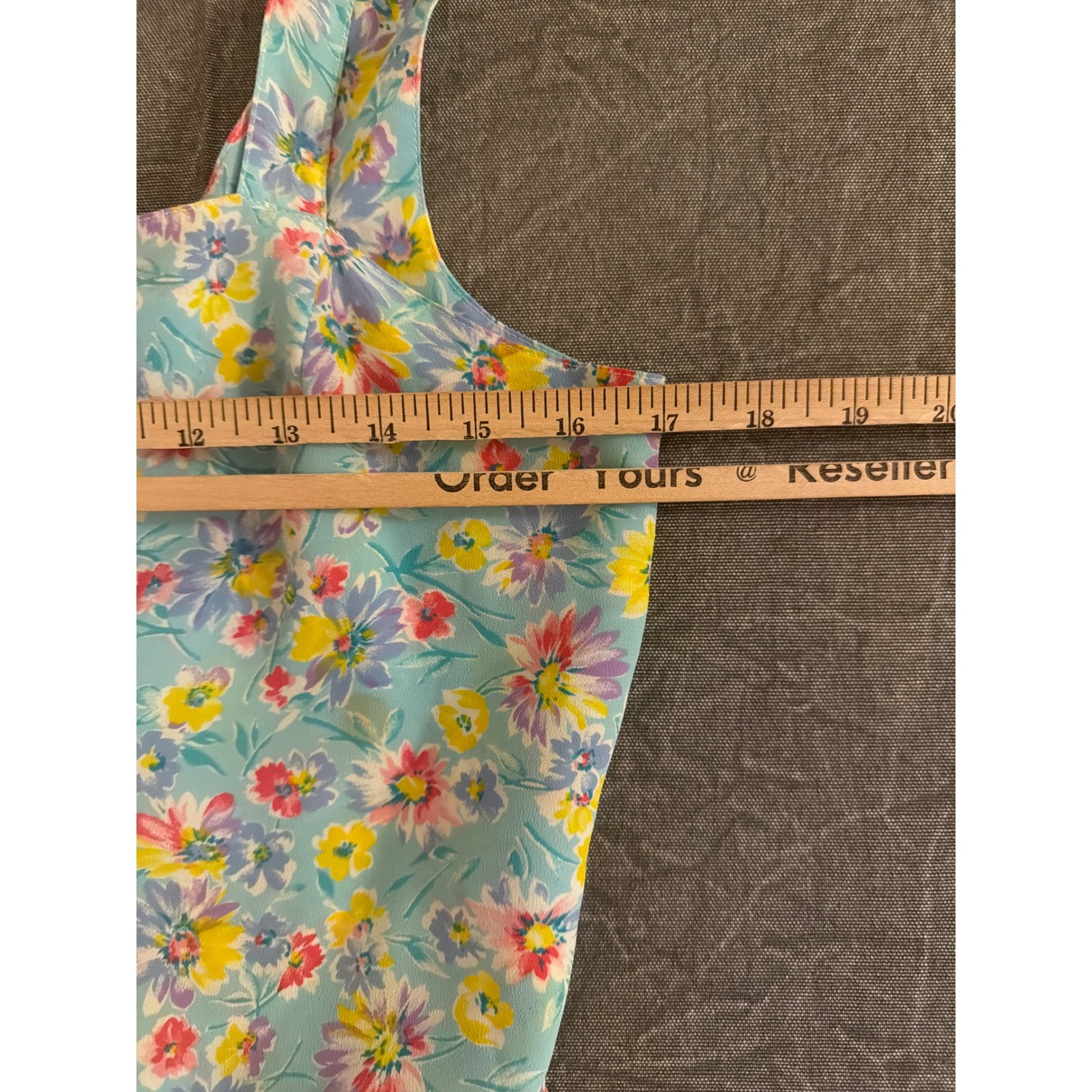 Vintage Guess Maurice Marciano Floral Mini Dress Blue 90s Sleeveless Size 10 USA