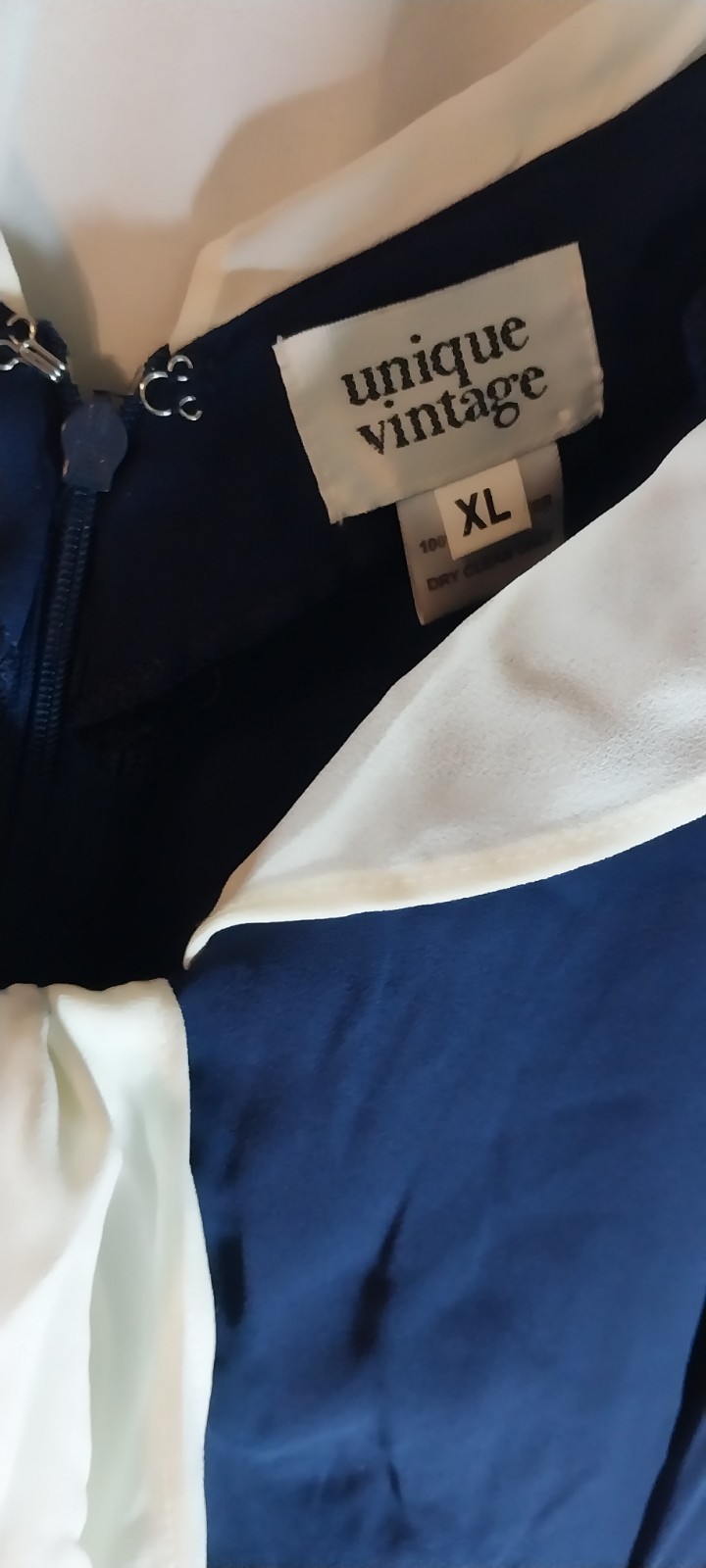 Unique Vintage Wilshire flapper dress sailor-inspired collar drop waist Size XL
