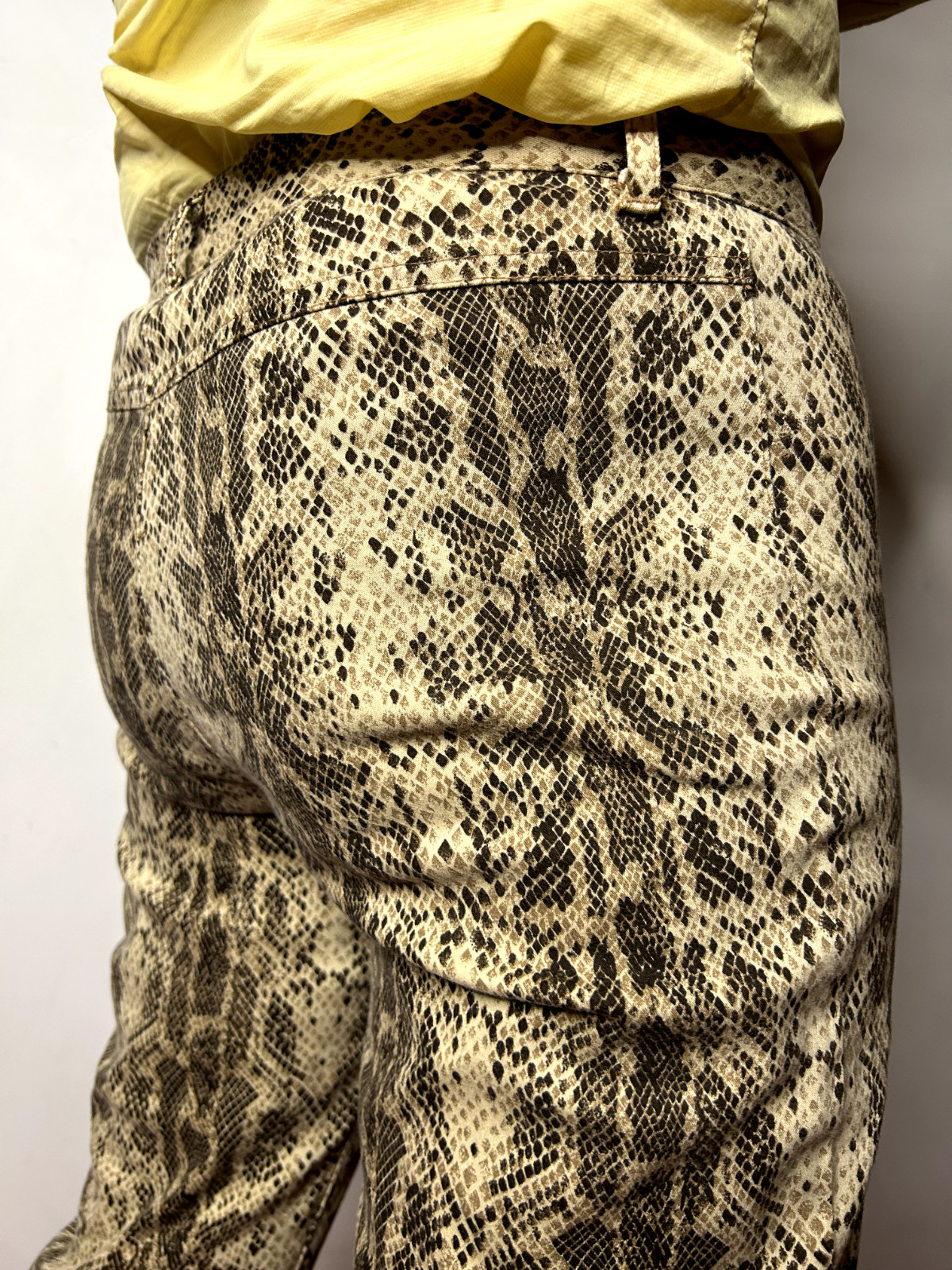 Vintage Australian WESTCO Snakeskin Print Flare Pants Glam Metal Stagewear W33/L