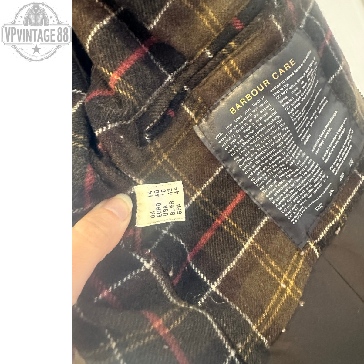 Vintage Barbour L65 New Market Waxed Jacket Original Heritage Made in England