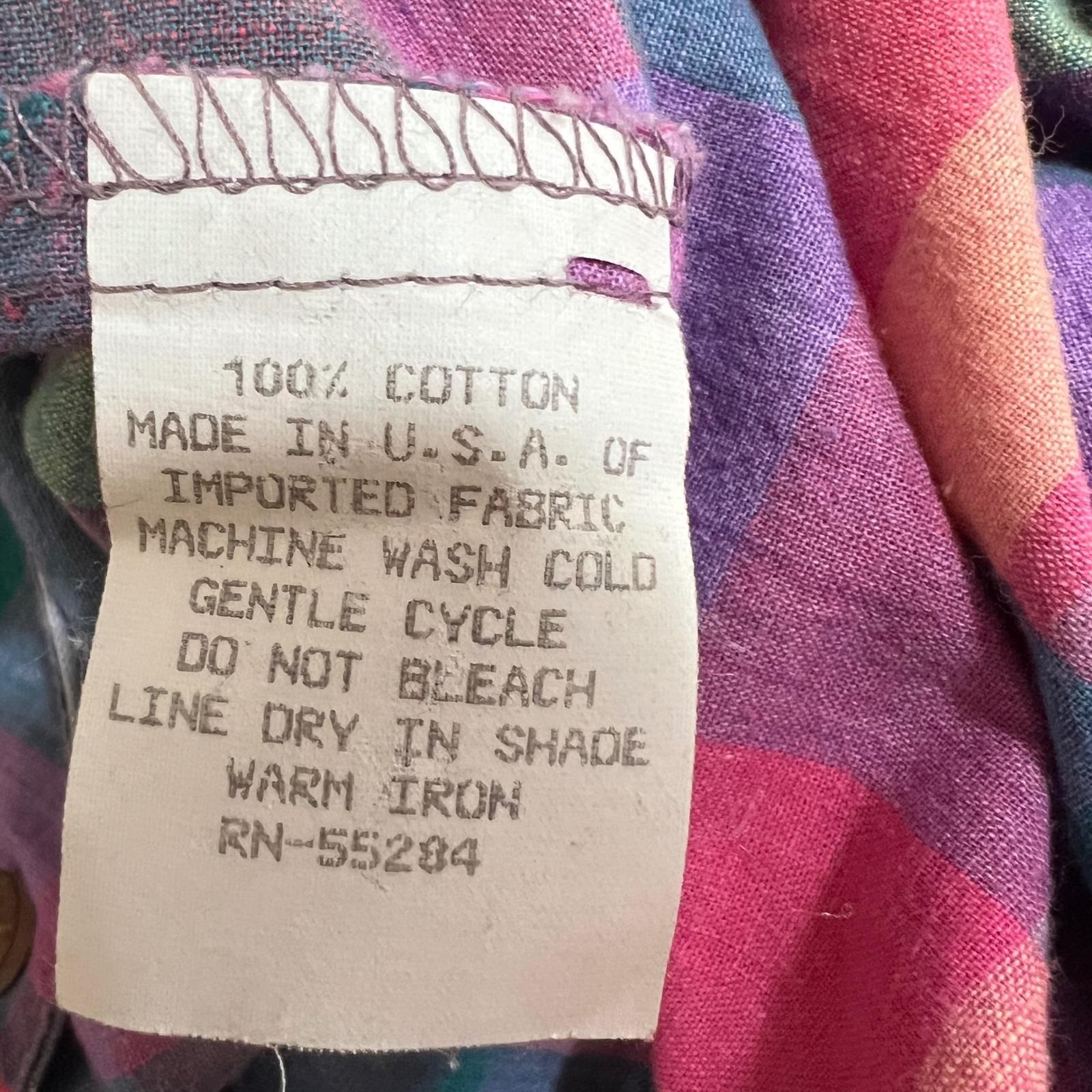Vintage David Brooks Plaid Two Piece Skirt Set Pink Purple Cotton Preppy 90s 14