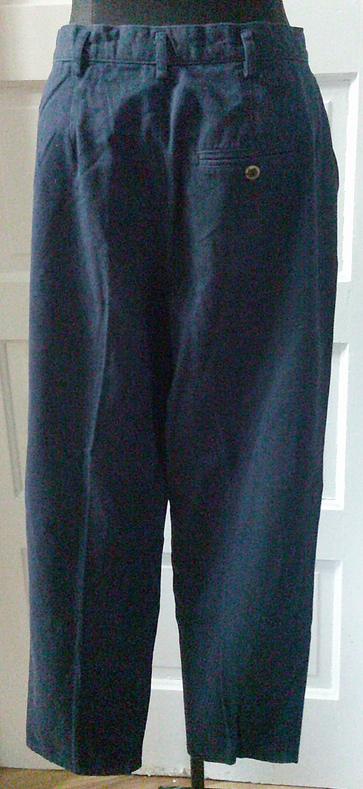 80’s LIZ CLAIBORNE LIZWEAR Navy Blue Pleated Khaki Pants Slacks 10P