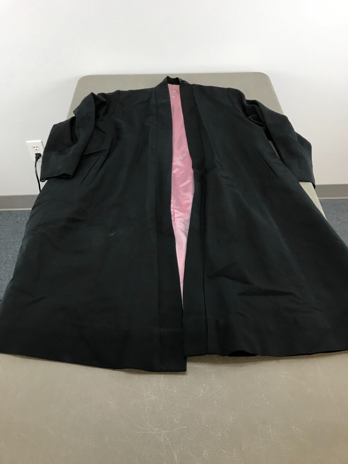 vintage Blue Black Coat Wrap (No Buttons) Size Small – Medium 24″ wide 39″ long