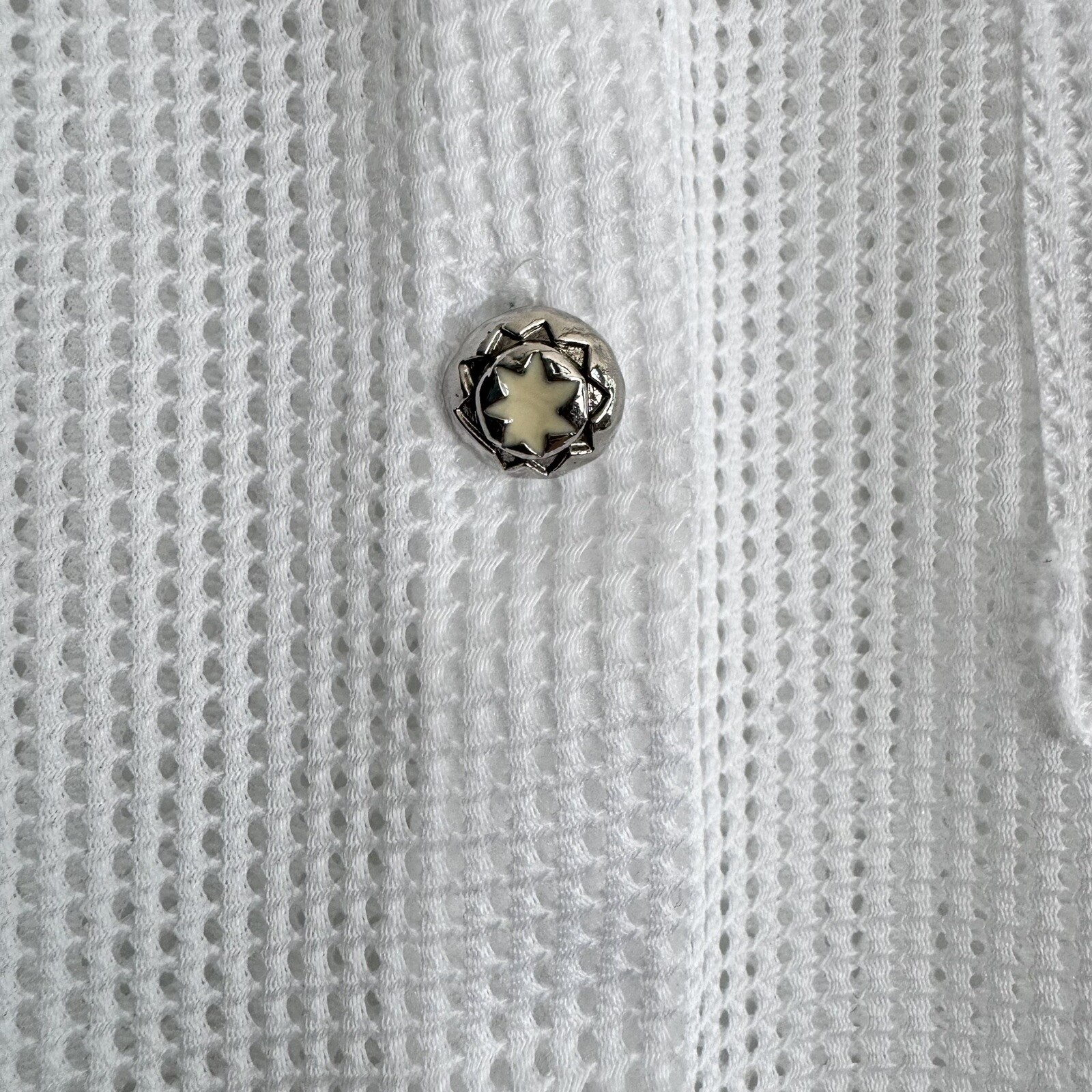 Vintage 80s/90s Cover Zone USA White Mesh Beach Pool Coverup Size S Cruise Wear