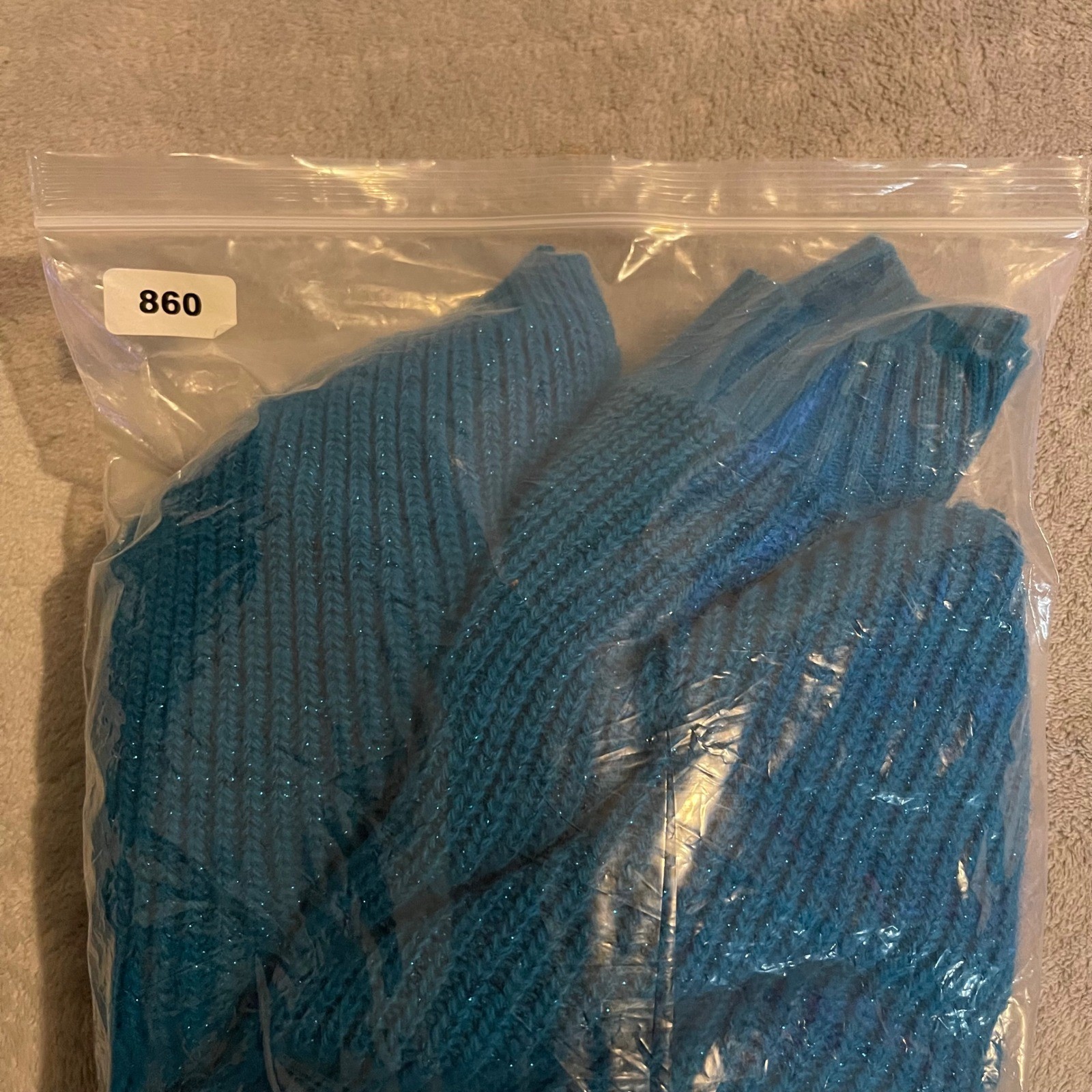 Vintage 1991 Objectivity Sweater Womens One Size Blue Sparkle Knit Made in USA