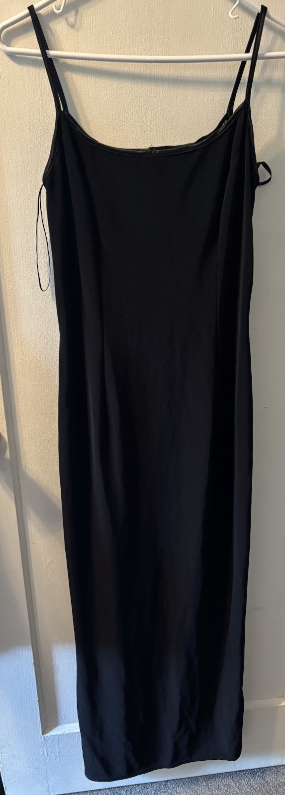 Vintage Scott McClintock Size 8 Black Nylon Corset Back Tank Dress Goth 90’s Gru