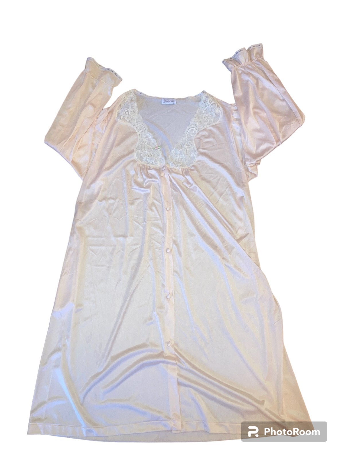 Vintage Vanity Fair Day Gown Silky Robe Size Large Made in the USA