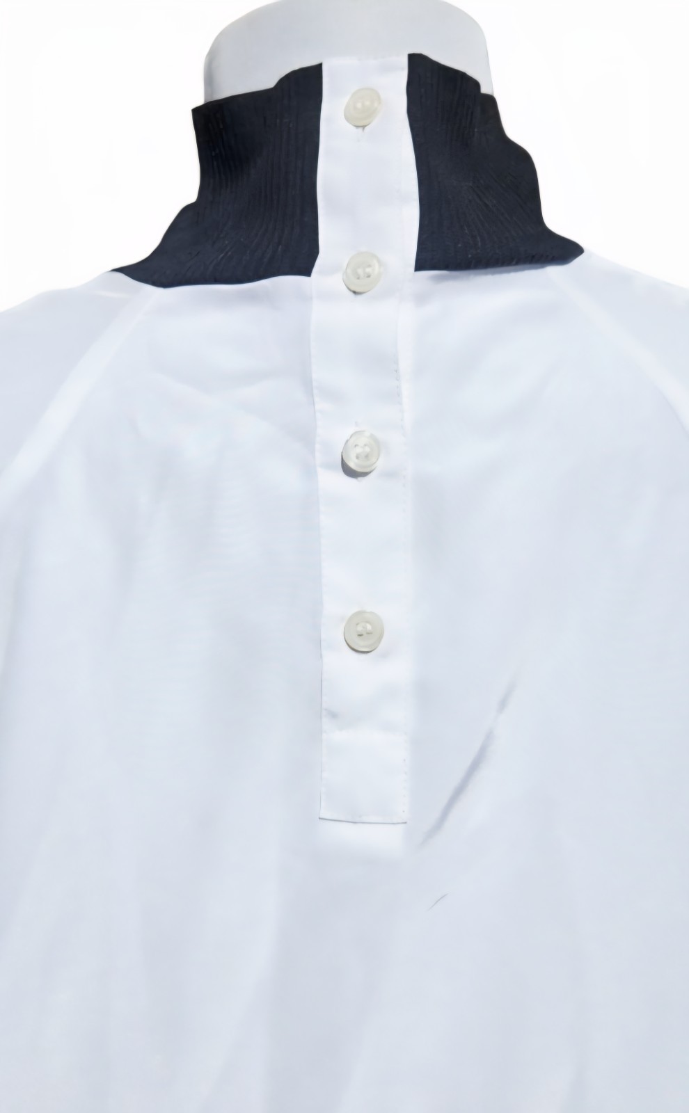 1980s LAURA AND JAYNE Long Sleeve Poly Blouse Elastic Cuffs-Waist-Collar Sz 12