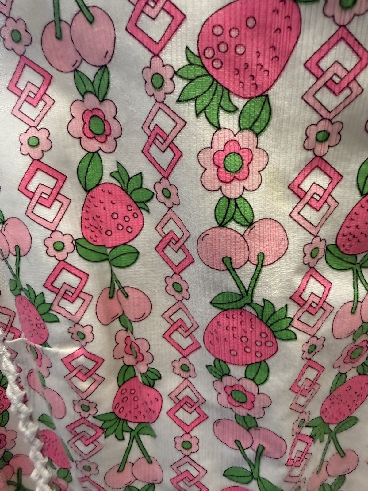 Vintage Jamison Boutique Sleeveless Strawberry Print Dress Size M (?) 40-60s