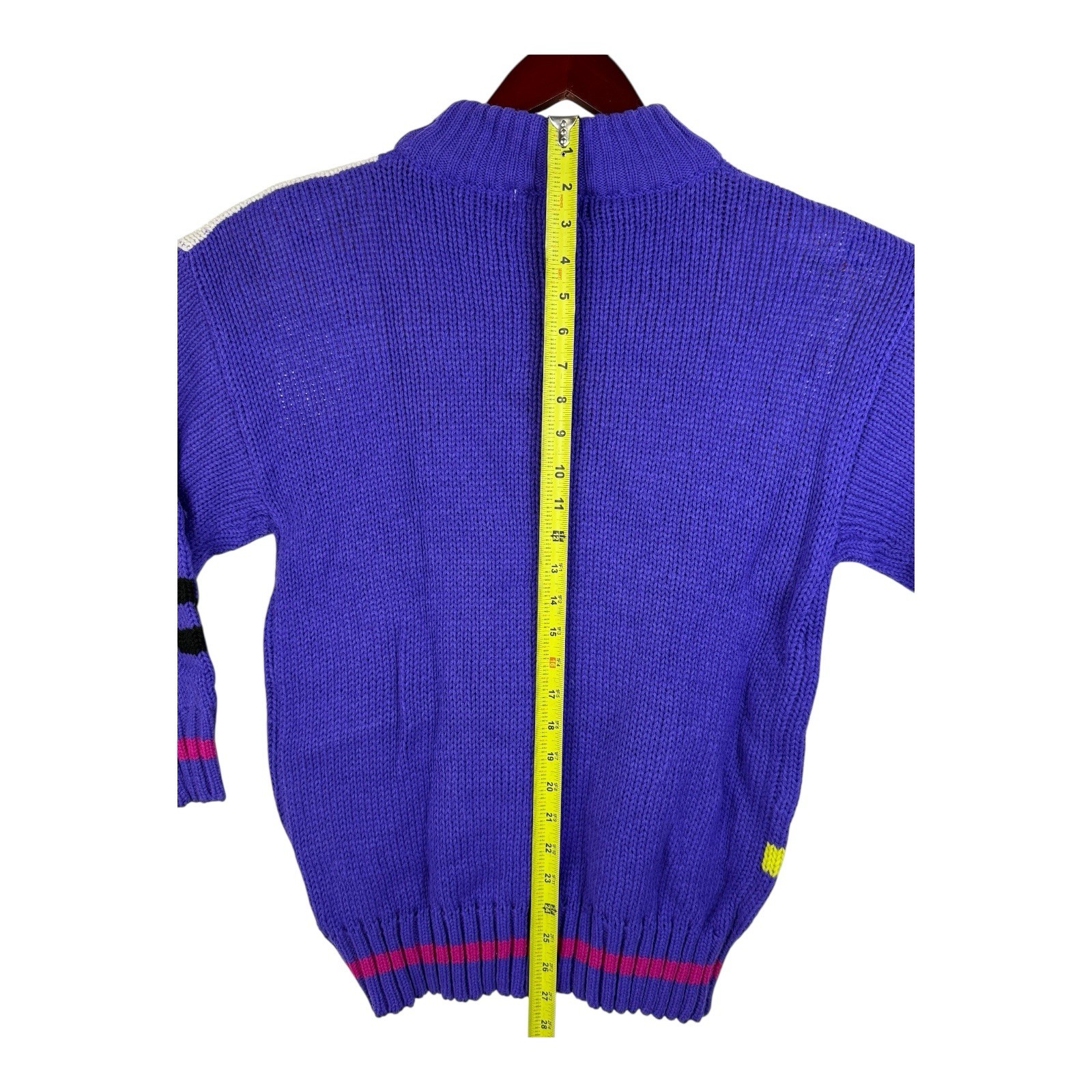 Vintage Spice Of Life Sweater Women’s Large Colorful Knit 80s Pullover Retro