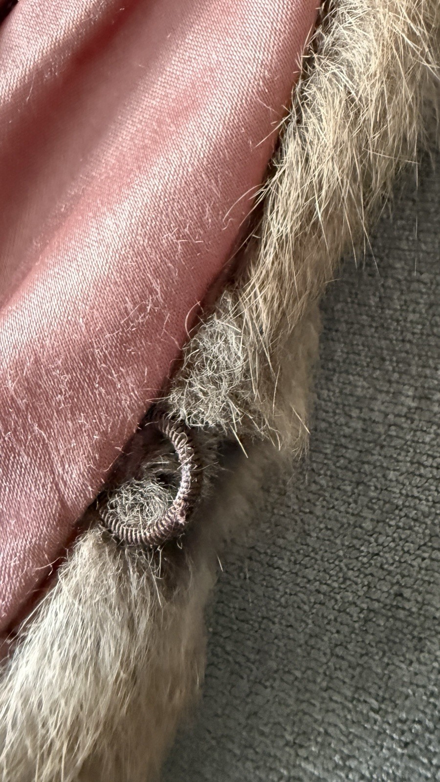 Vintage Mink Fur Stole with Pockets John Wanamaker w/Satin Lining CA 1940-60’s