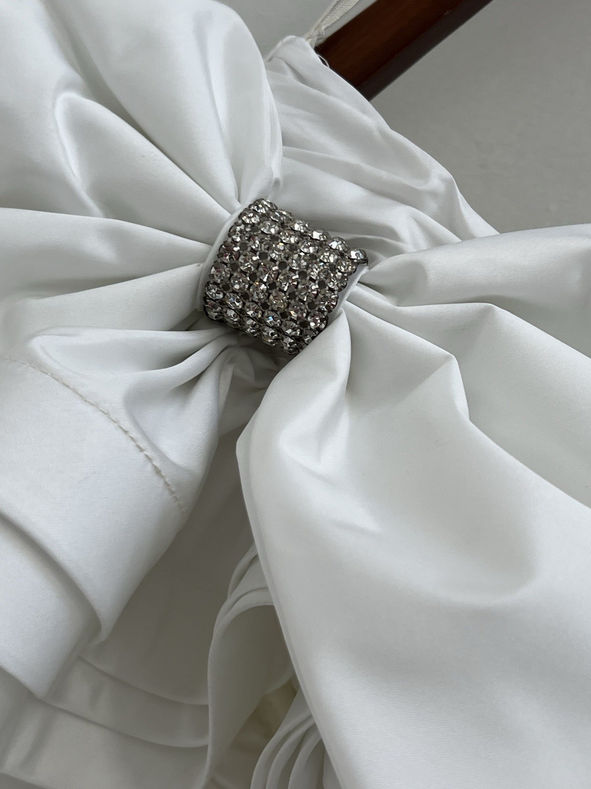 1990’s New $530 Julie Duroche After 5 White Diamond Wedding Prom Dress Dynasty 8