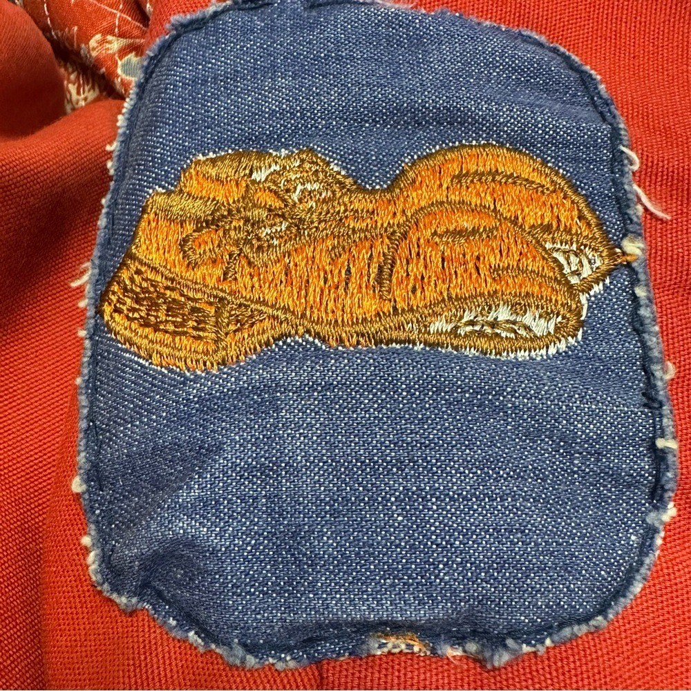 Vintage Handmade Quilted Patchwork Jacket Hooded Tie Front Cottagecore Boho