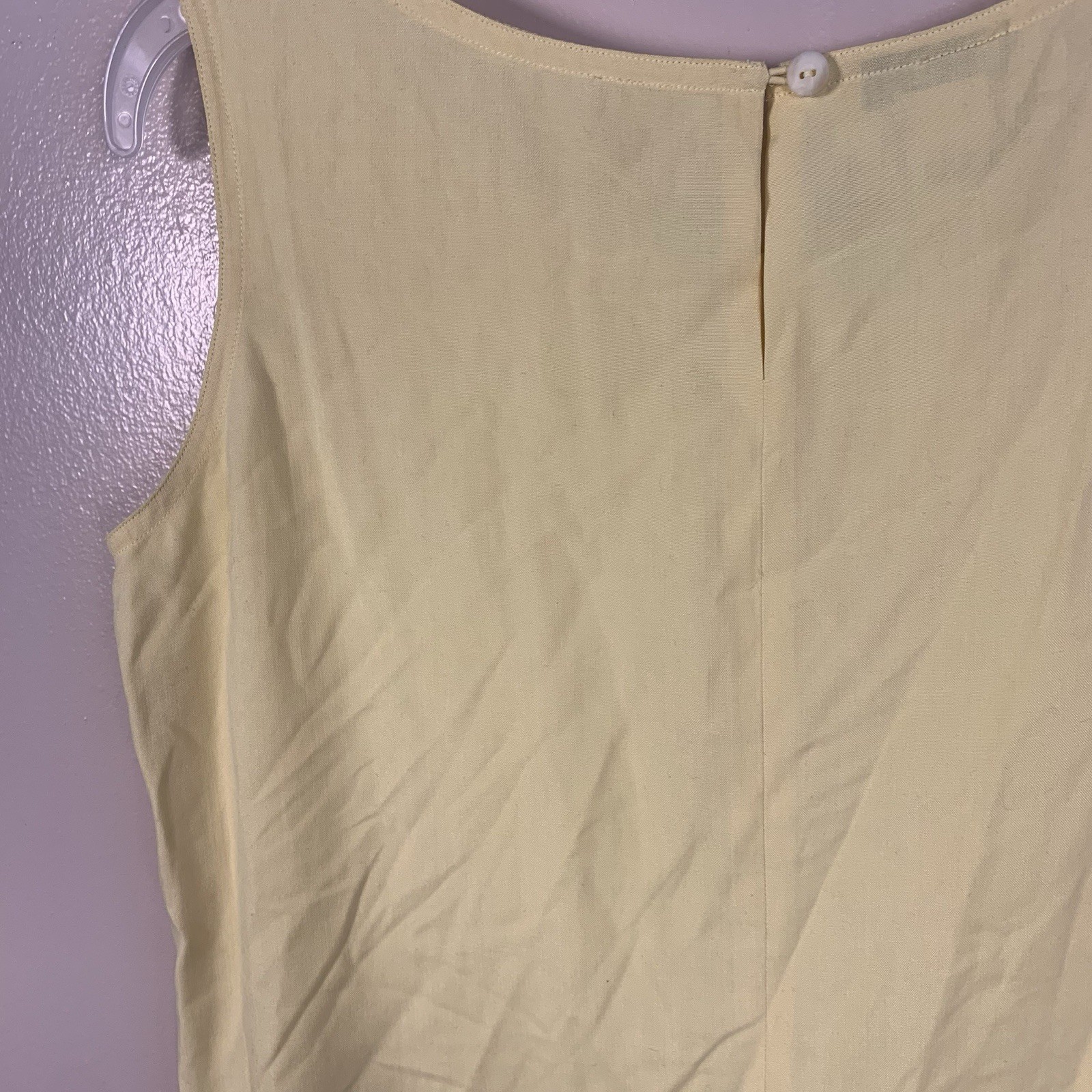 VTG 90s Episode by Carolyn Wright Freeman 100% Silk Tank Top S Pastel Yellow