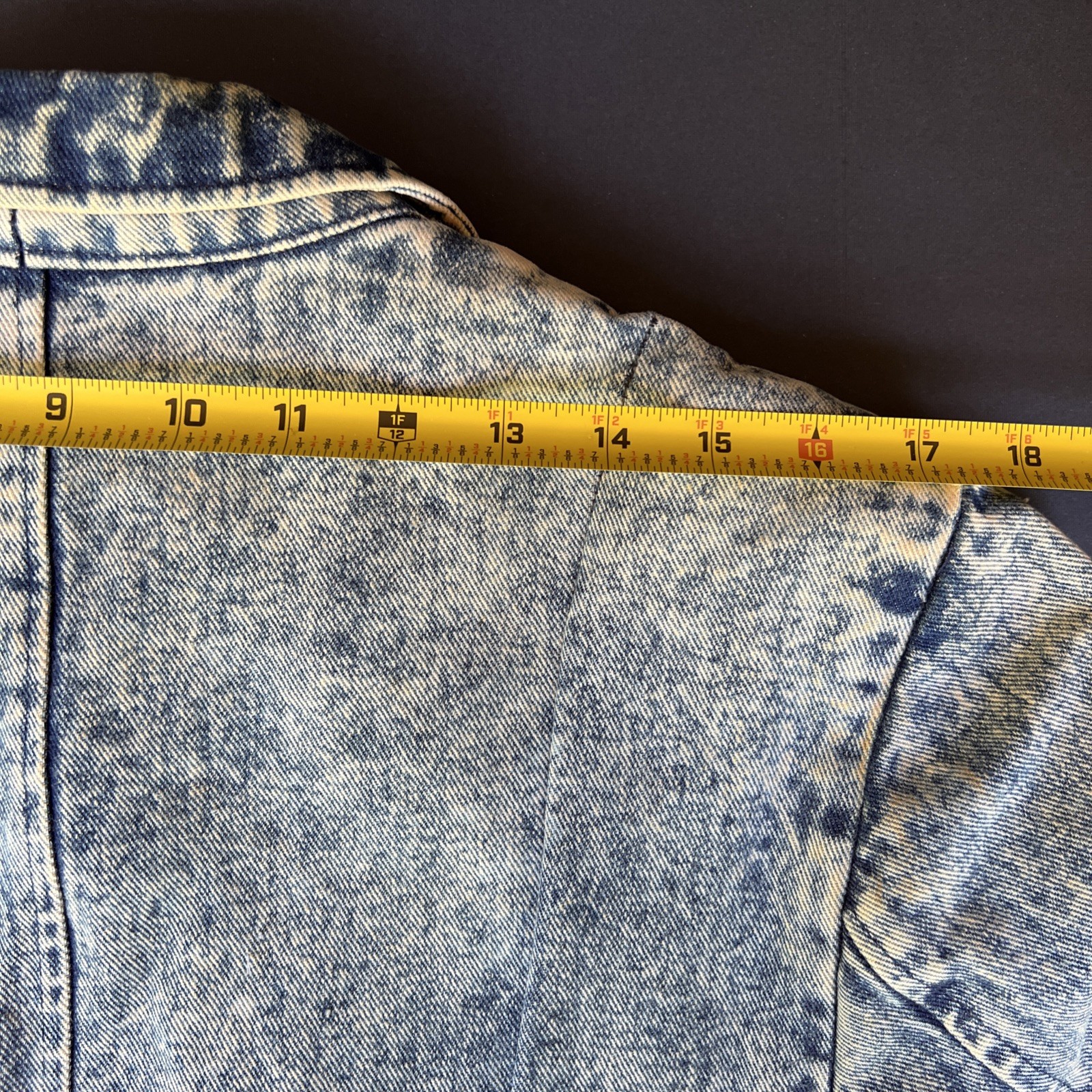 Vtg 80’s Acid Wash Denim Jacket Embellished Colorful Stones Women’s Sz M or L?