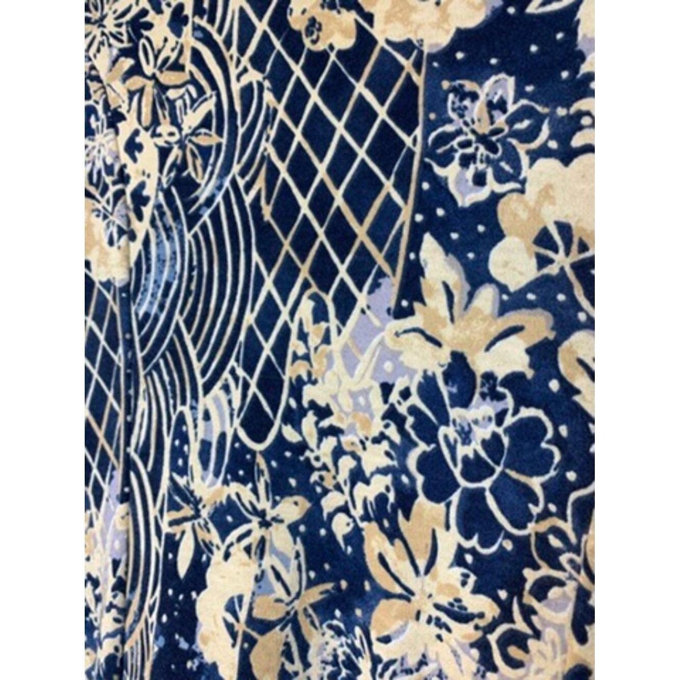 Kates for Eaton Vintage Canadian Maxi Dress Blue Floral Prairie Cottagecore M