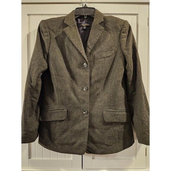 Vintage Brooks Brothers Womens Green Blazer. Size 10p.