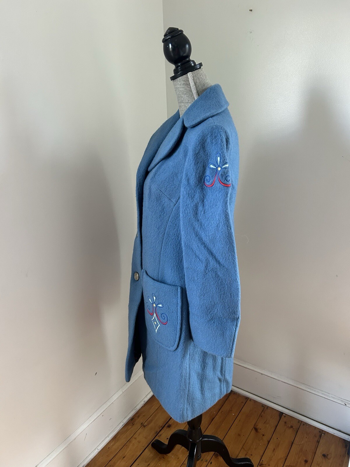 Vintage Original Loden Fashions By Alpine House Virgin Wool Coat S/M