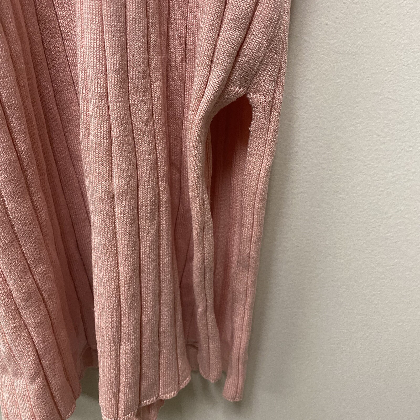 Free Assembly Womens Pleated Sweater Dress Pink Long Sleeve Medium NWT