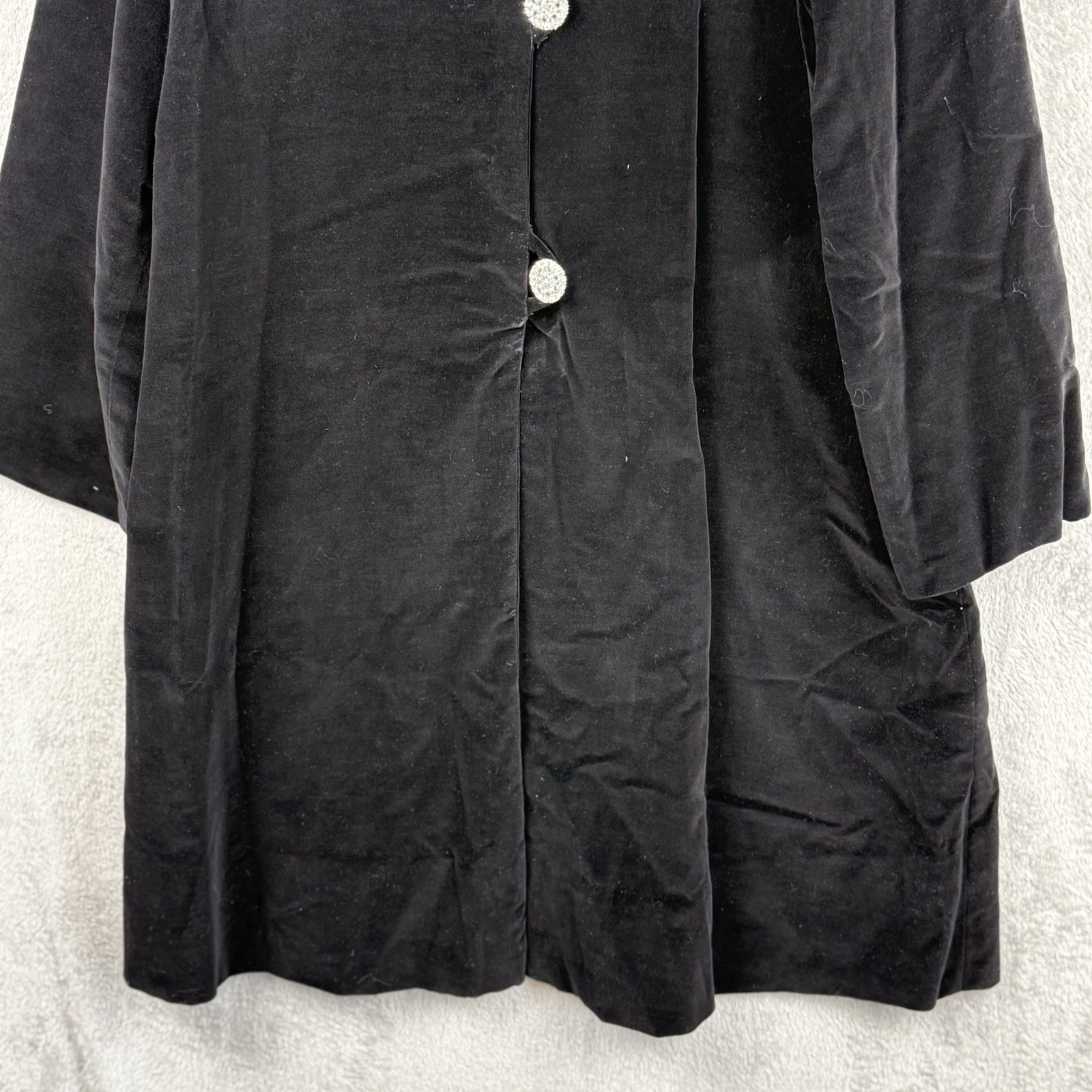 Primitive Handmade Black Velvet Opera Formal Jacket Small Old Hollywood Luxury