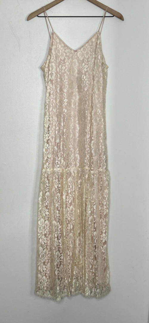 Vintage Jessica McClintock Slip Dress Set Boudoir Silk Lace Maxi Victorian Robe