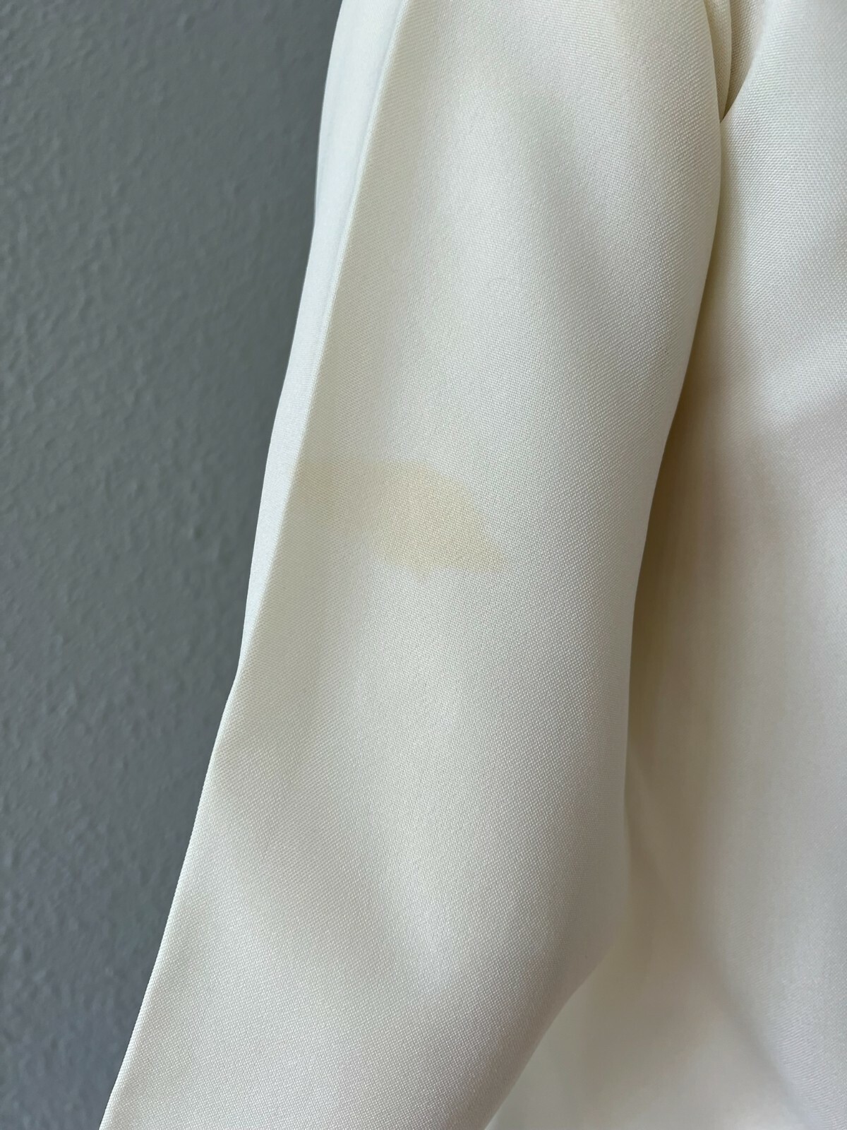 Vintae 70s Ivory Boho Semi Sheer Button Retro Disco Blouse Top S