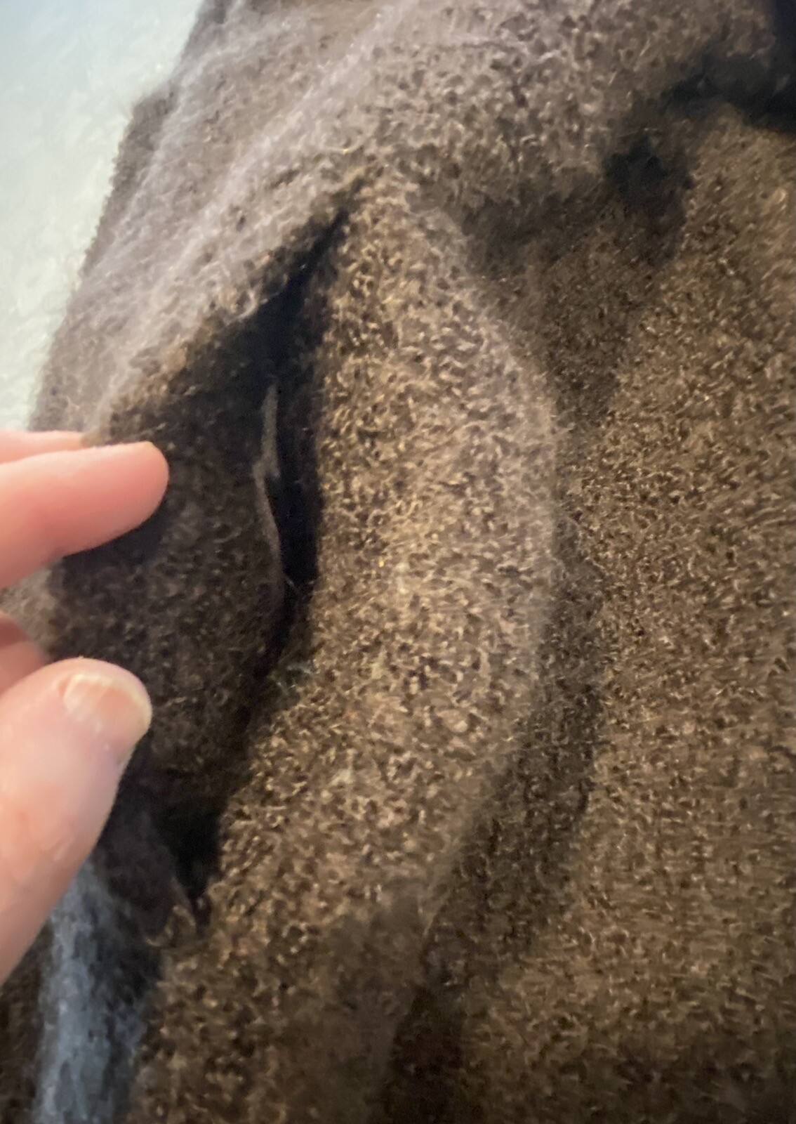 Vintage John Wanamaker Forstmann Wool Blend Boucle Fur Collar Coat Brown Small?