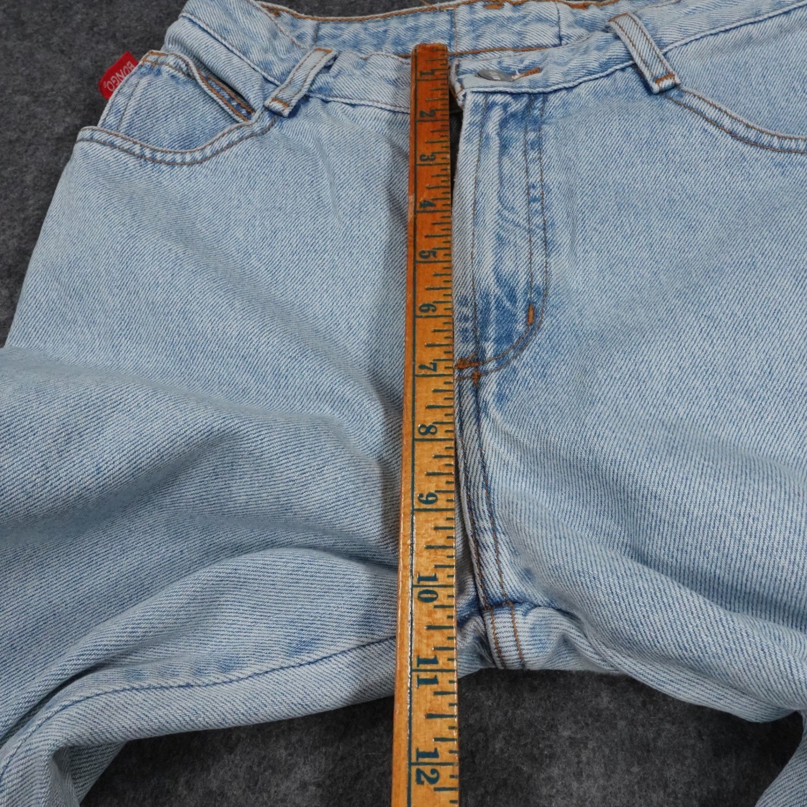 Vintage Bongo High Waisted Slim Tapered Jeans Light Stone Wash 3-R CH10001-I