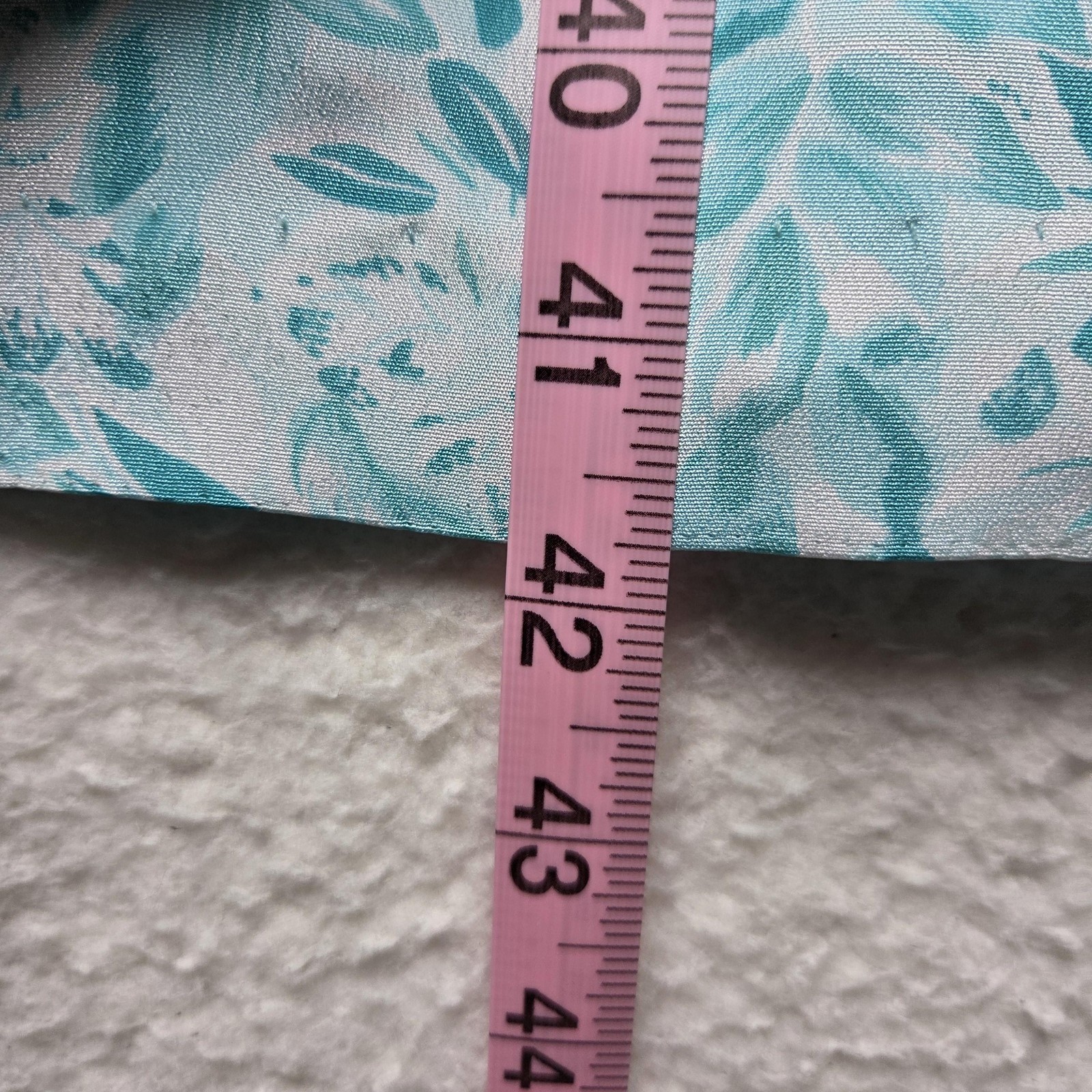 Pellini Petites Von Bramlett Vintage Teal Leaf Print Midi Dress Blue 5/6 Petite