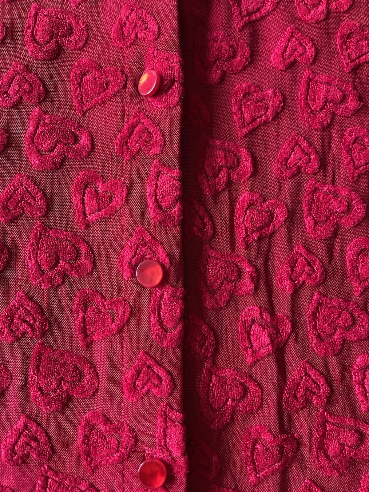 Vintage 90s Self Esteem Heart Print Button Shirt Size Large Valentines Day Y2K