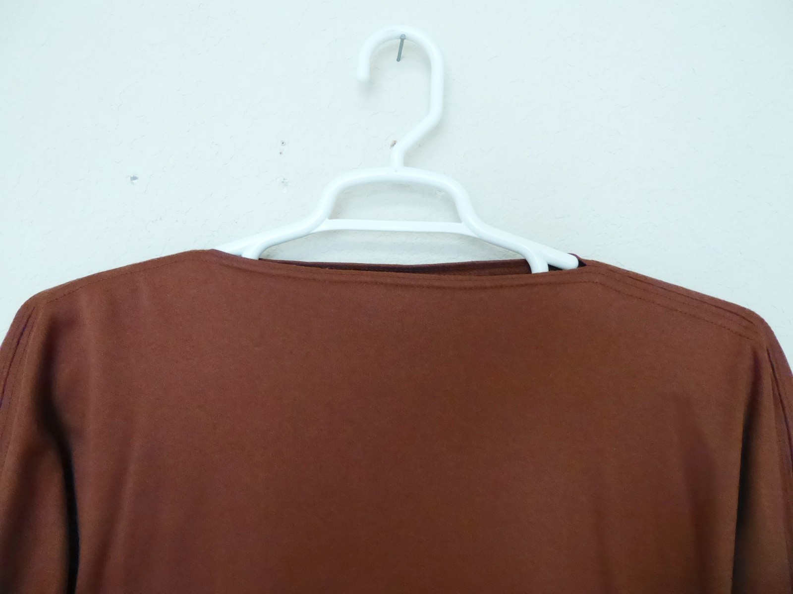 1980s Vintage Units brown drop shoulder long sleeve tunic top one size fits most