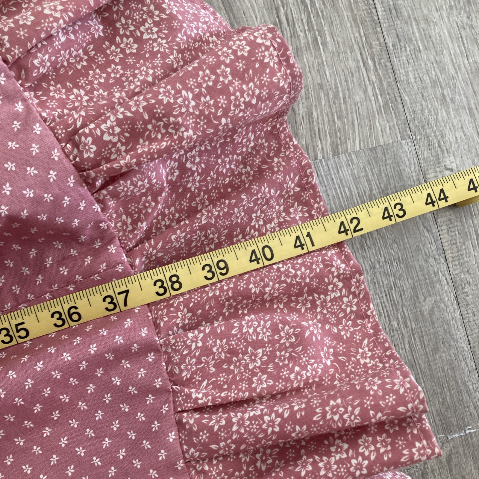 Vintage Hand Made For My Special Little Girl Prairie Dress Sz M Pink Floral Midi