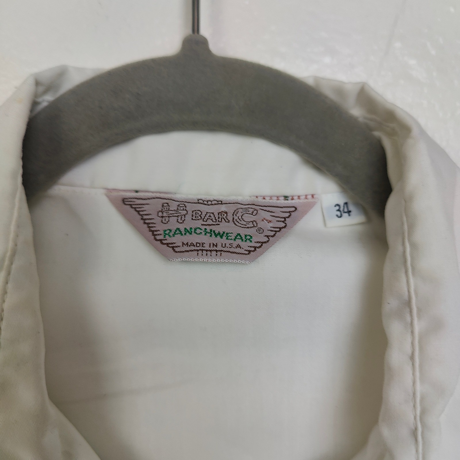 Vintage 70s H Bar C Womens Top 34 Small White Lace Ruffle Western Cowgirl