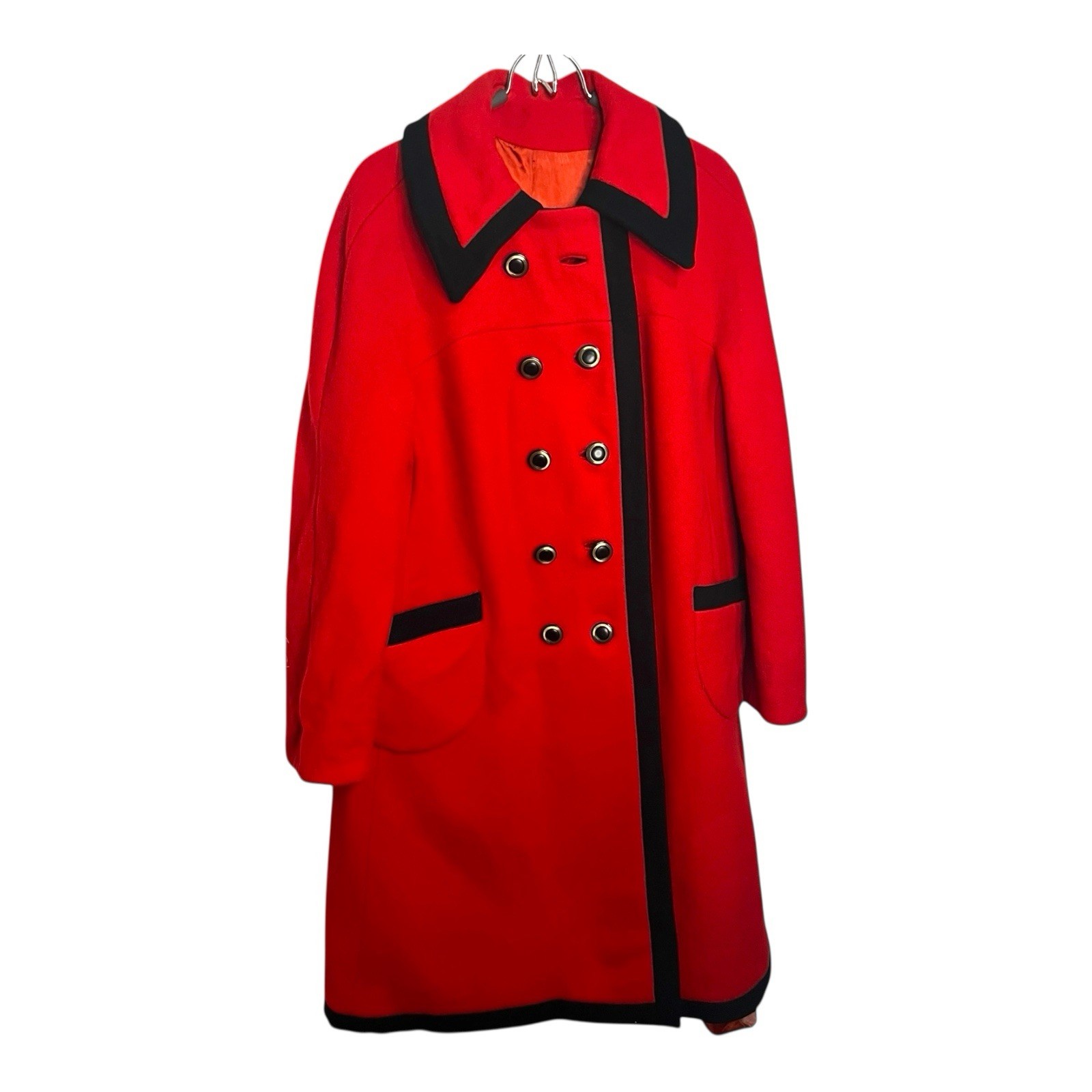 Vtg 60s Bromleigh Red Coat