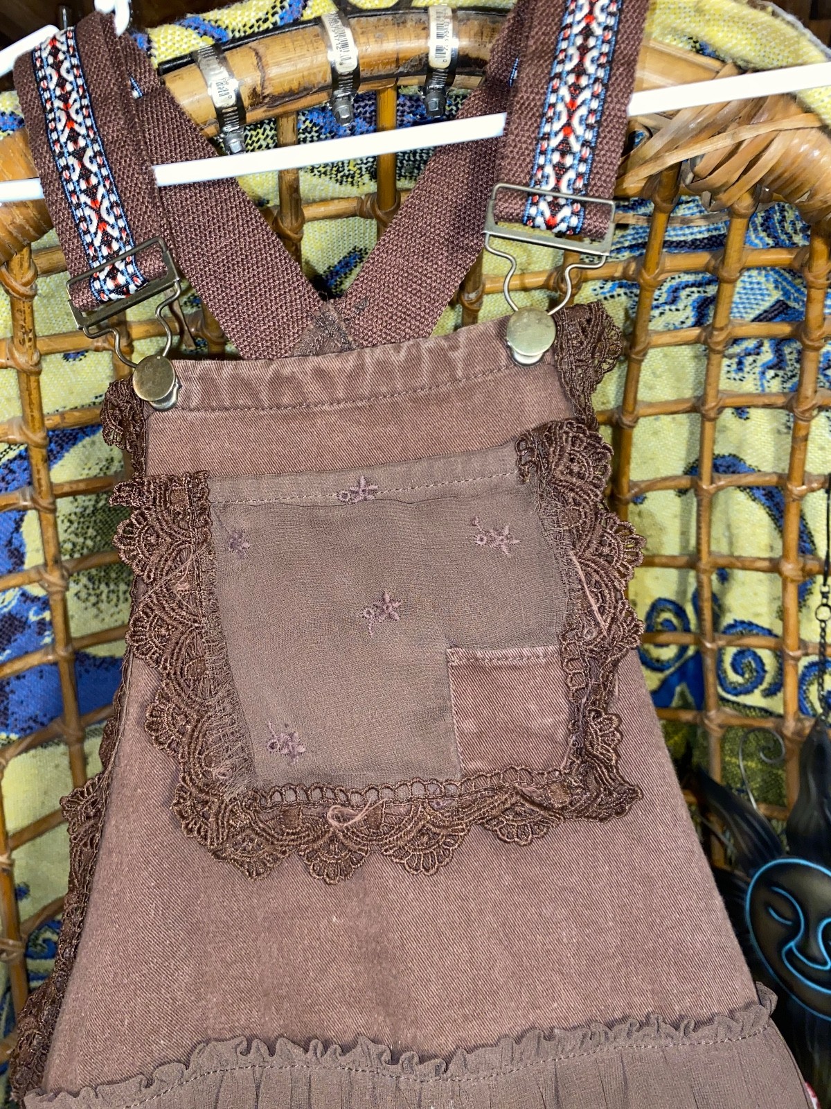 Authentic 70s Vintage Tiered Pinafore Jumper
