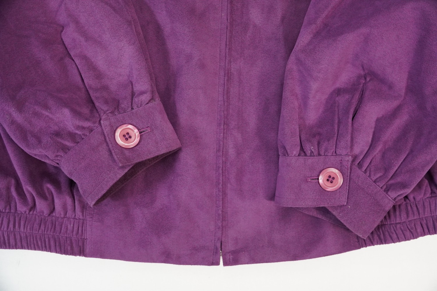 Vintage Da-Rue of California Purple Suede Jacket Womens Sz 12 Faux Made in USA
