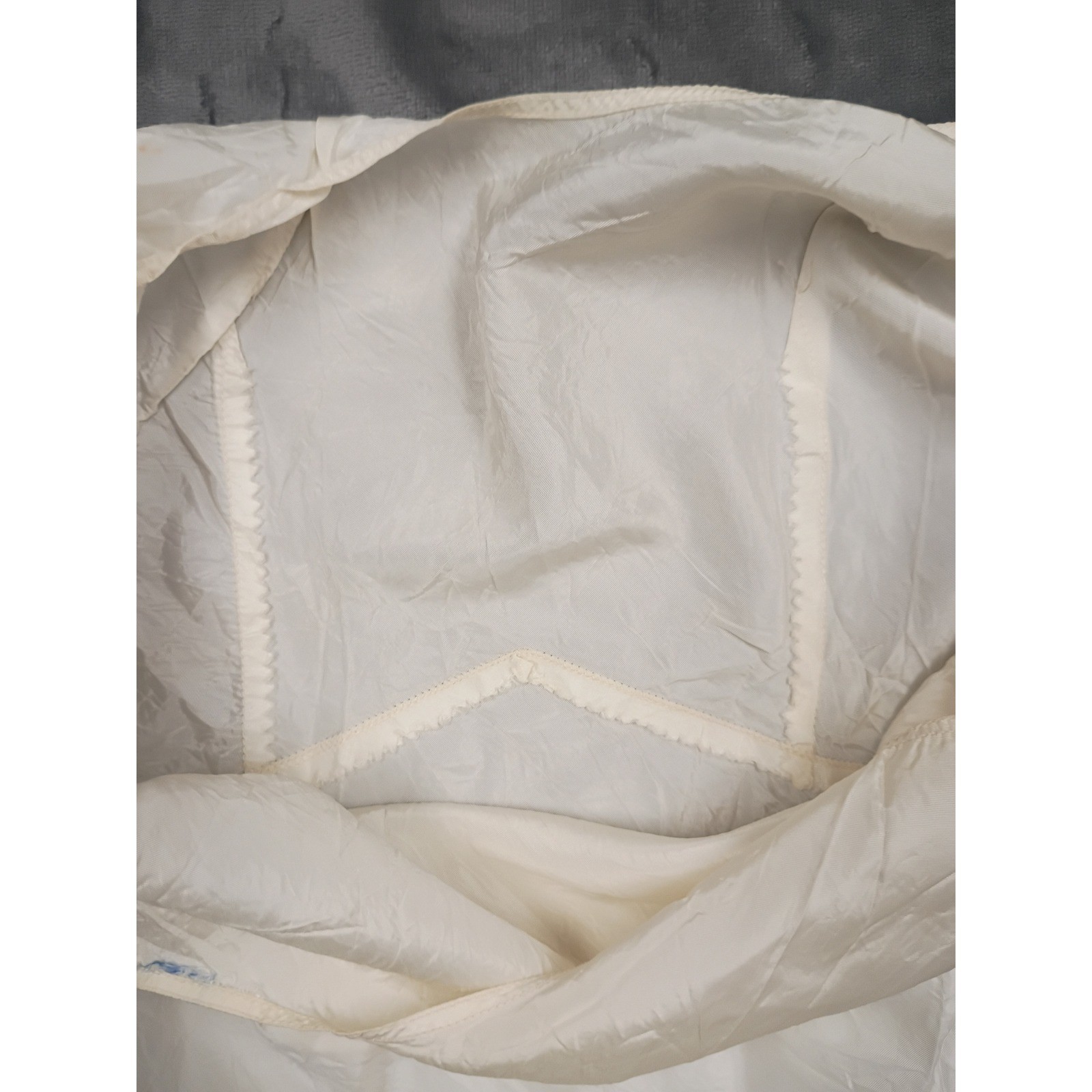 Vintage Full Slip Dress Womens XS Cream Scalloped Hem Maxi Silk Lingerie