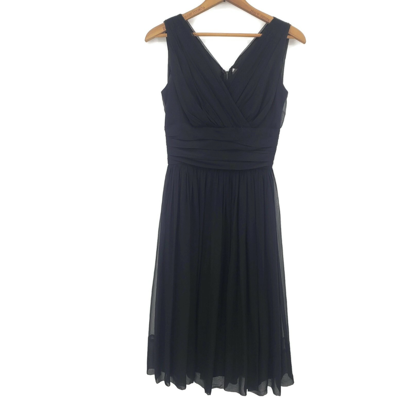 Vtg Murray Millman Black Dress Womens Size 11 LBD Cocktail Party Sheer Chiffon