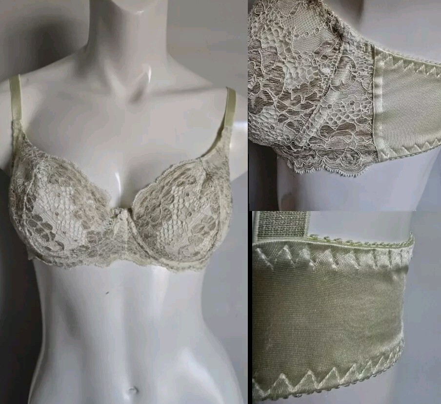 Vtg 90’s Victoria’s Secret Lace Second Skin Underwire Unlined Bra! 36D