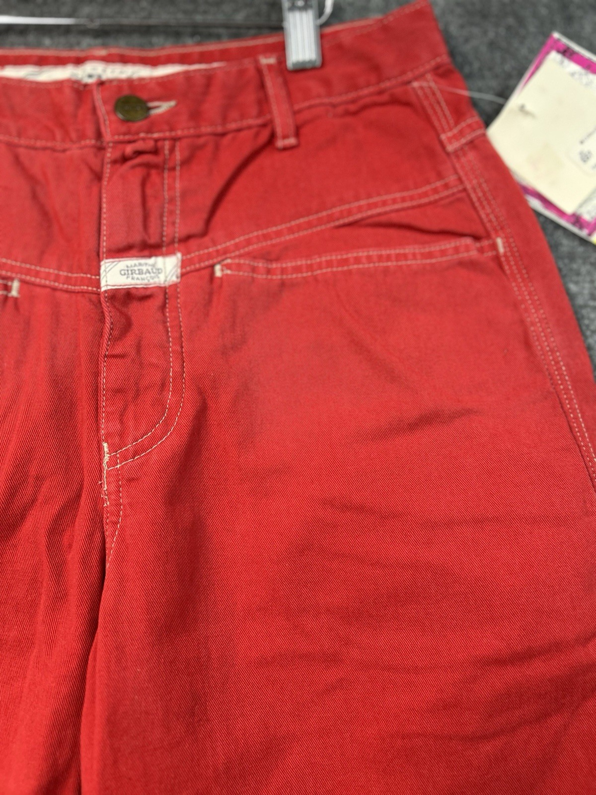 Pedal Pusher’s Vintage Red Size 9-10 100 % Cotton Made In USA