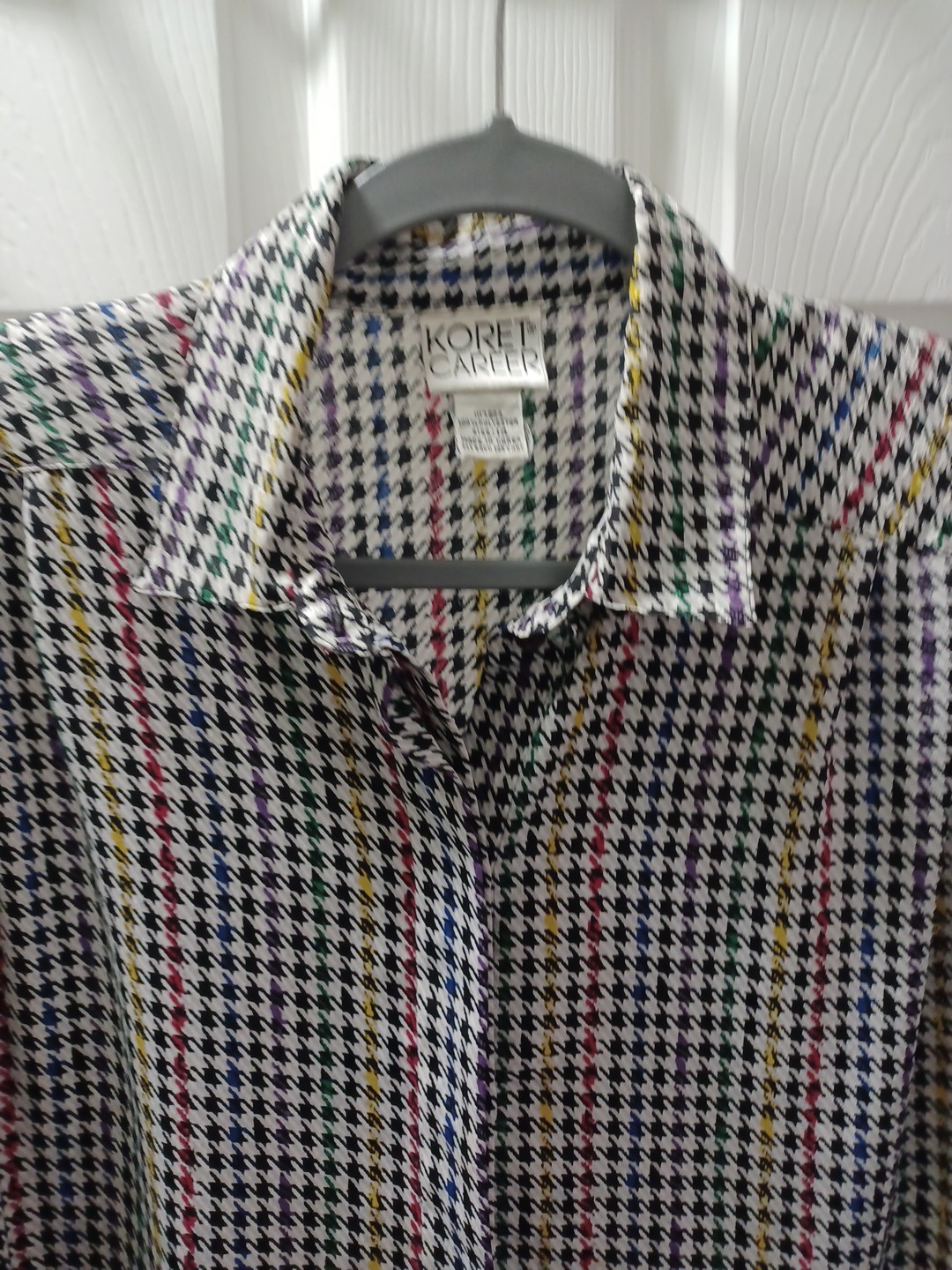 KORET Houndstooth. Size 14 Red & Green For CHRISTMAS Along W/ Black& White .