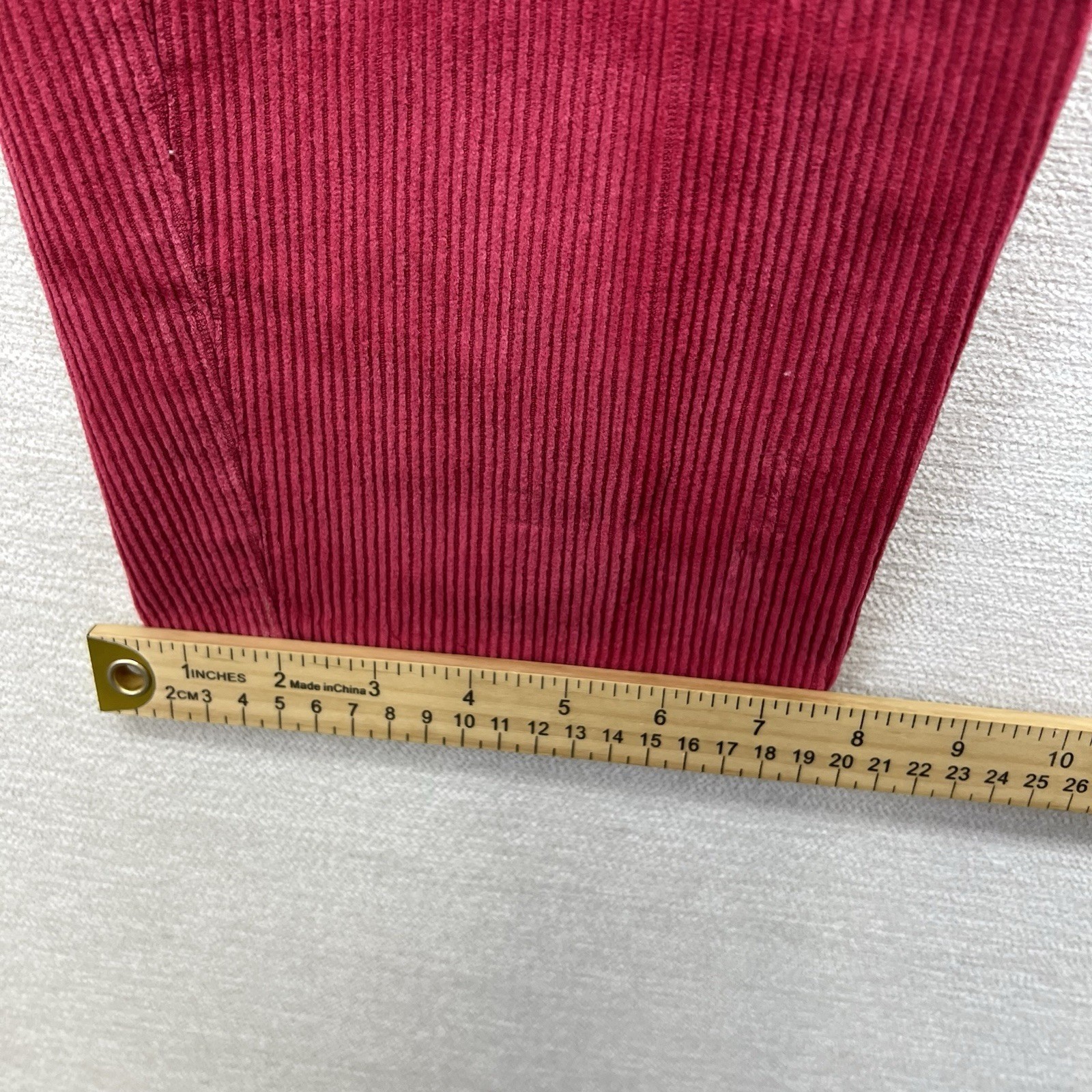 Cambridge Dry Goods Corduroy Pants Waist 26 Red High Waisted Pleated Mom VTG 90s