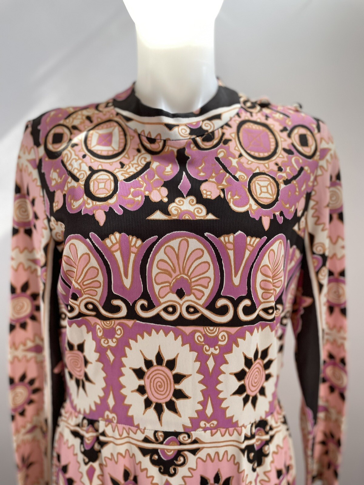 VTG 70s Psychedelic Maxi Dress Puritan Forever Young (FLAWS SEE PHOTOS