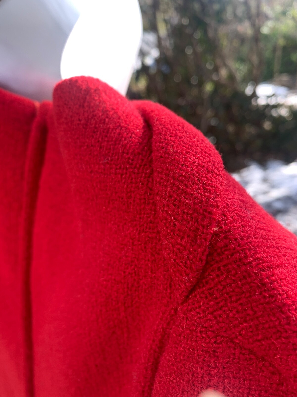 Vintage 1960s Designer Geoffrey Beene Bell Sleeve Red Wool Mod Dress