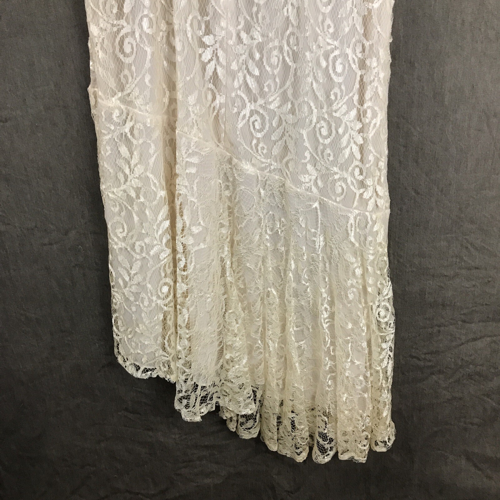 VTG Ala Carte California 80s Cream Color Lace Party Prom Wedding Dress Size 7/8