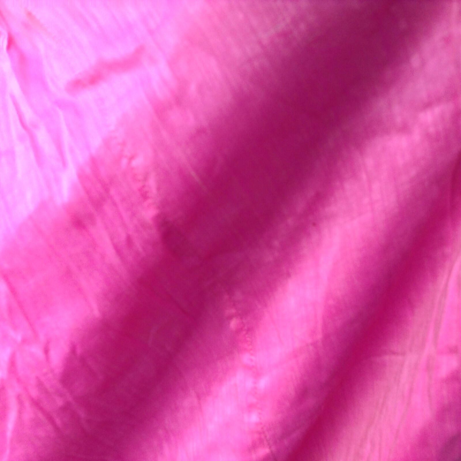 VTG 20s/ 30s? Bright Pink Long Dress Hand Dyed Sz XS? 24″ W DAMAGED HOLES AS-IS