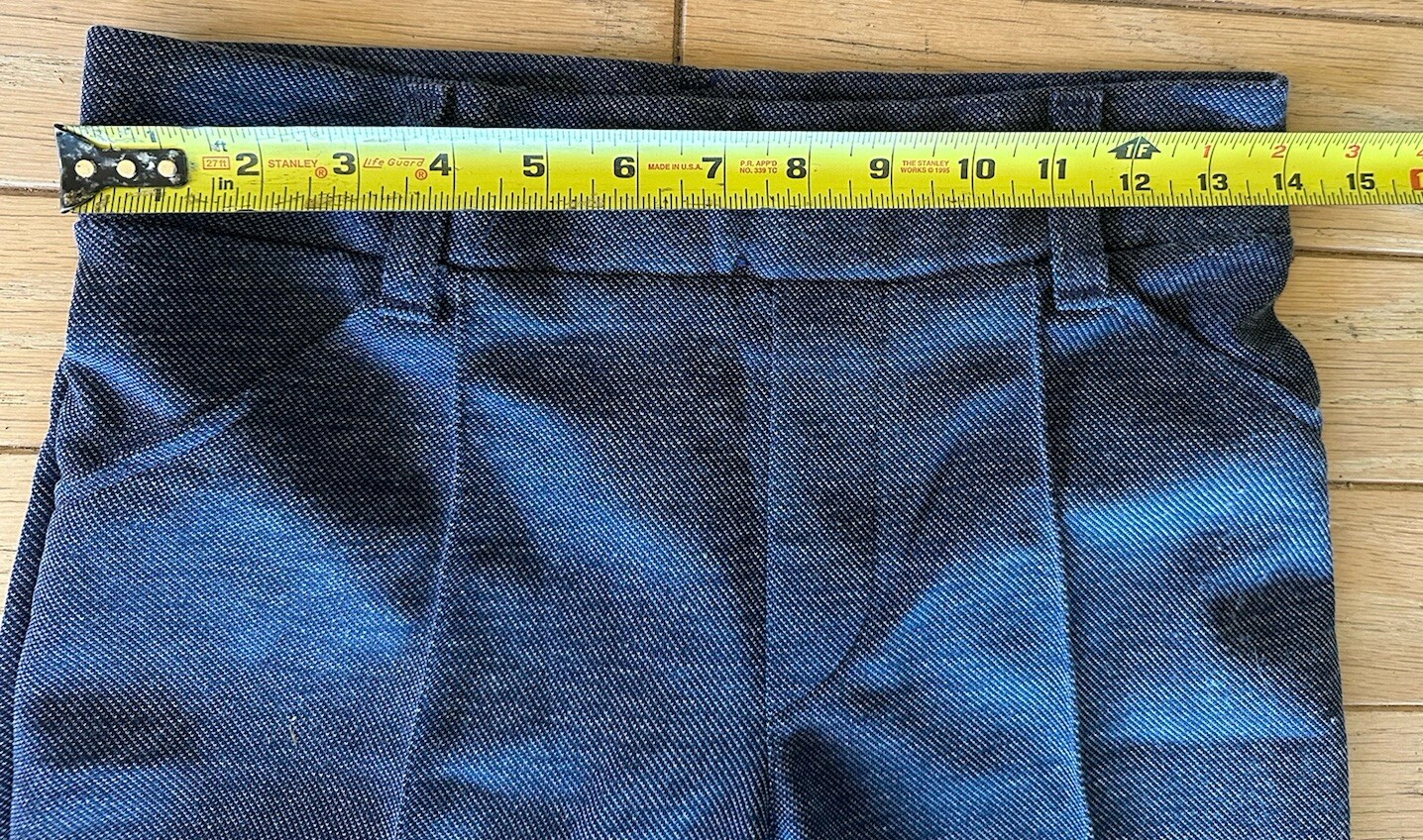 NOS H Bar C Ranchwear Vtg Womens Flared Pants Rodeo Cowboy Tomboy Blue-28” Waist