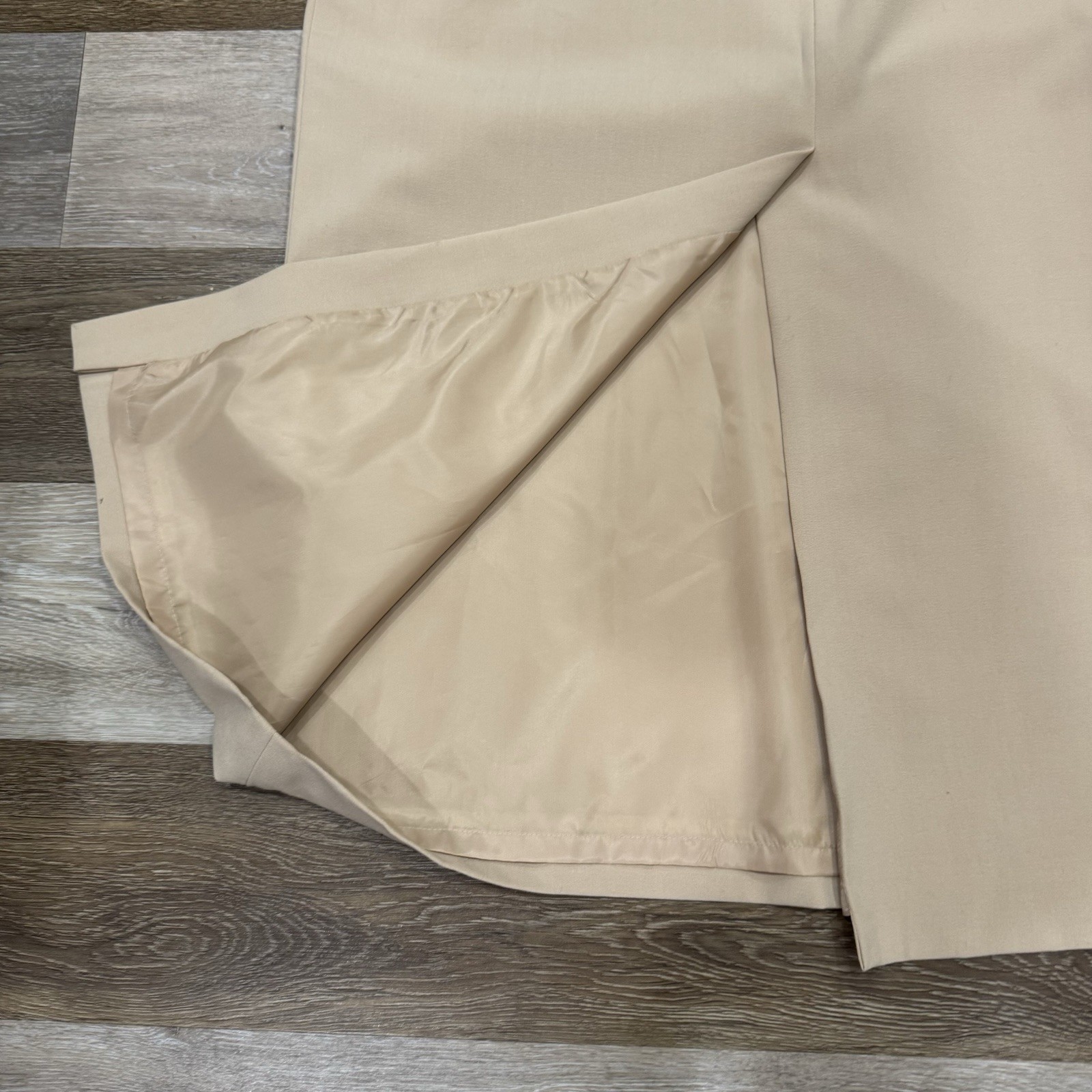 Vtg NWT Apostrophe Essentials Maxi Skirt Women’s Sz 18 Beige Slit Lined Stretch