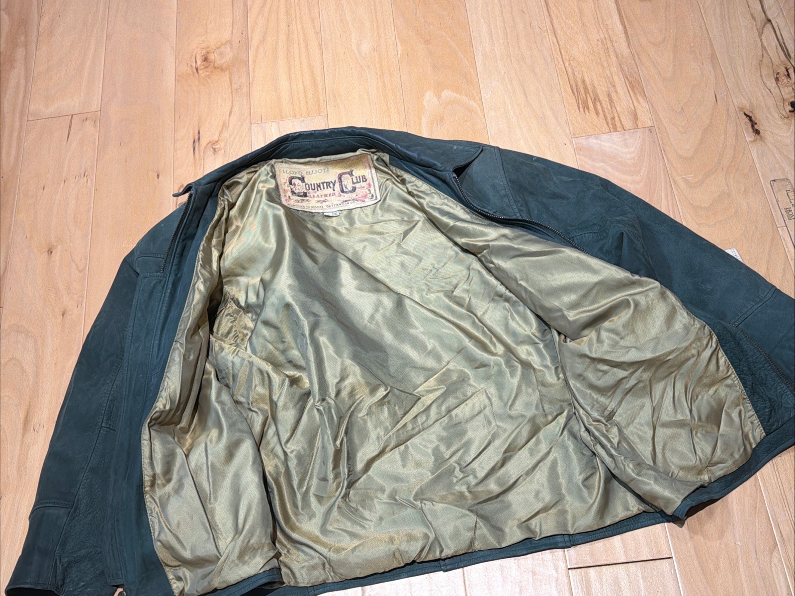 Lloyd Elliot’s Country Club Green Leather Jacket Large The Avanti Outerwear Co.