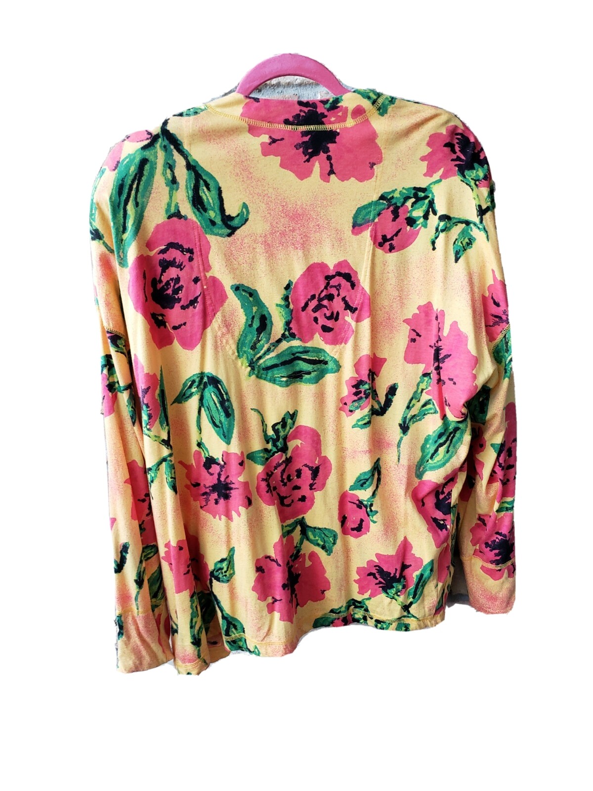 VTG 90s Carole Little Sport Large Multicolor Floral Print Twin Set Top Cardigan